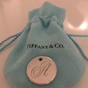Tiffany Notes Letter Alphabet Initial A charm Pendant